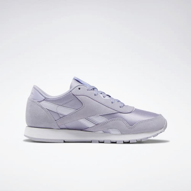 Reebok Classic Nylon Tenisky Dievcenske - Lavendel/Biele OV9841QY